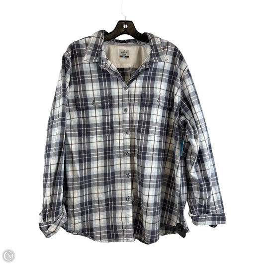 Top Long Sleeve By Clothes Mentor In Plaid Pattern, Size: 2x