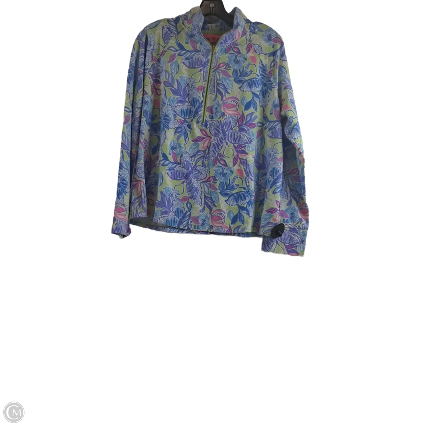 Top Long Sleeve Designer By Lilly Pulitzer In Pink & Purple, Size: Xl