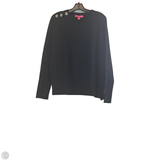 Top Long Sleeve Designer By Lilly Pulitzer In Black, Size: Xl