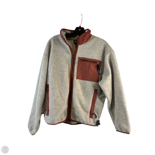 Athletic Jacket By Patagonia In Brown & Grey, Size: S