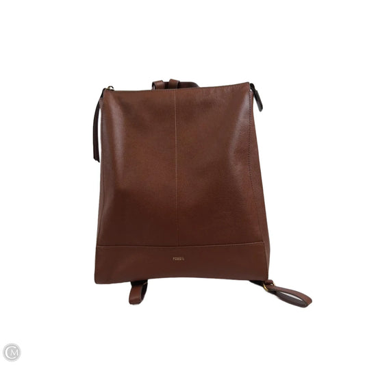 Backpack Leather By Fossil, Size: Medium