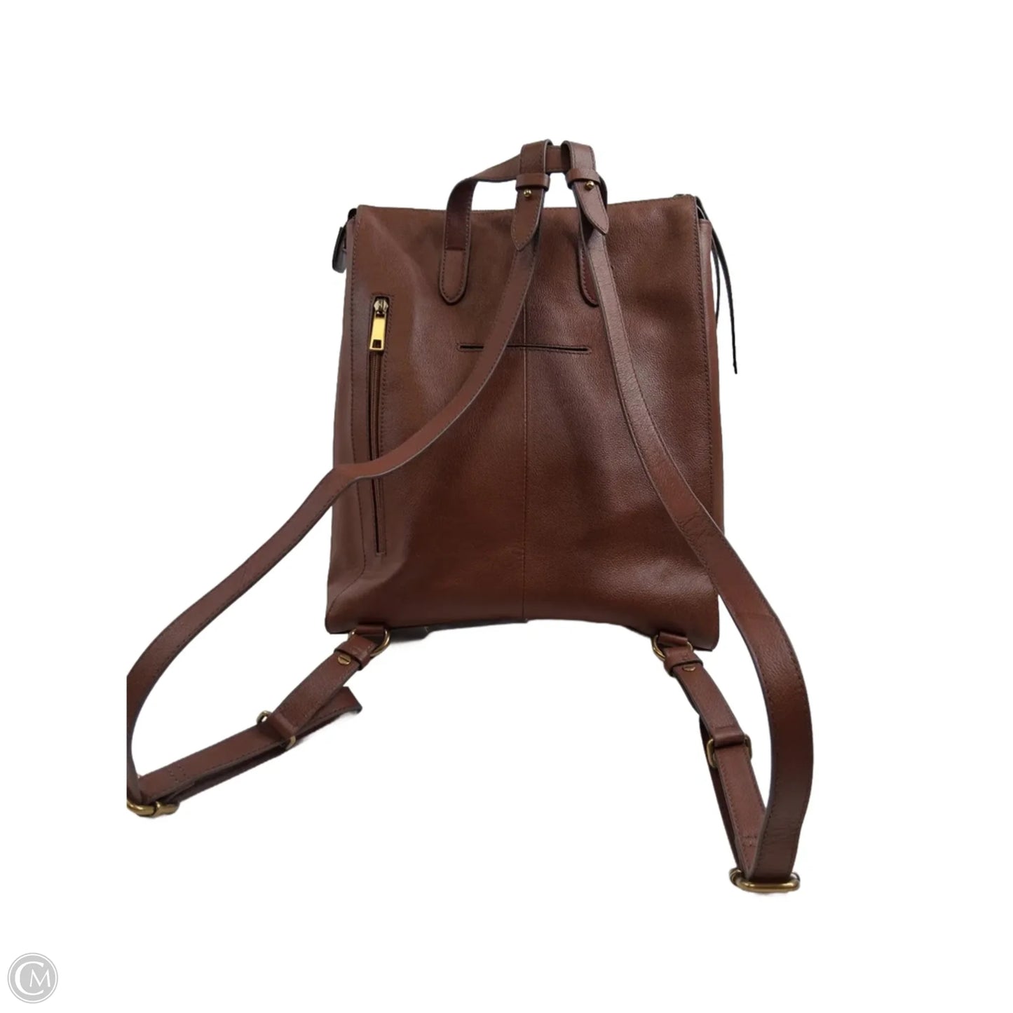 Backpack Leather By Fossil, Size: Medium