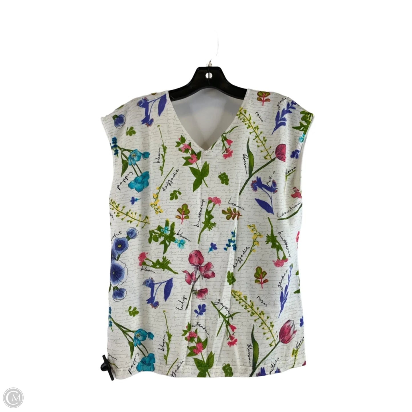 Top Sleeveless Basic By Talbots In Floral Print, Size: Lp