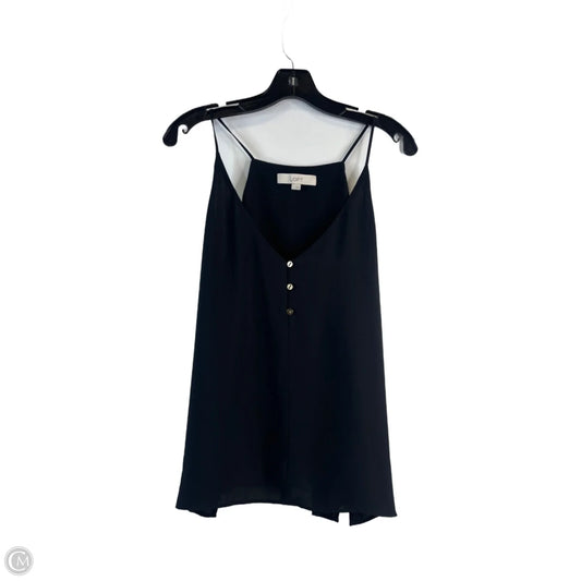 Top Sleeveless By Loft In Black, Size: L