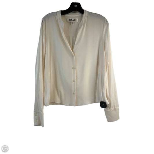 Top Long Sleeve Designer By Diane Von Furstenberg In Cream, Size: M
