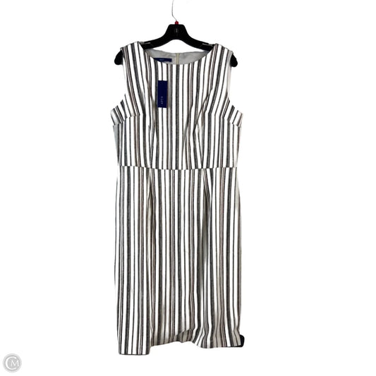 Dress Casual Midi By Apt 9 In Striped Pattern, Size: L