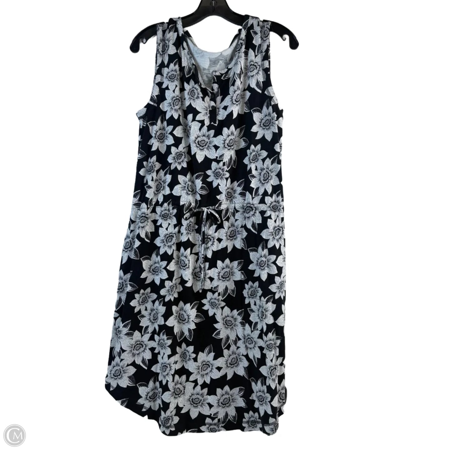 Dress Casual Midi By Talbots In Black & White, Size: Lp