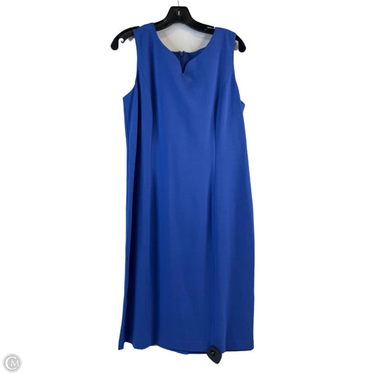 Dress Casual Midi By Talbots In Blue, Size: L