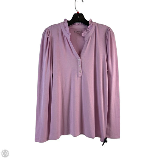 Top Long Sleeve By Loft In Purple, Size: L