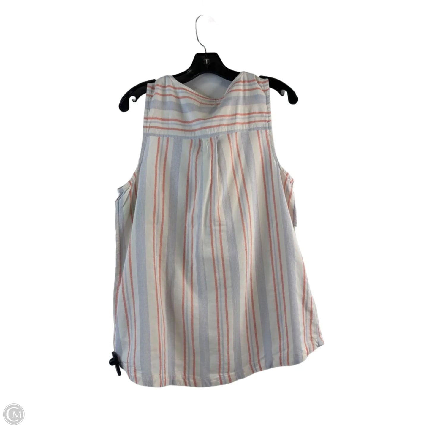 Top Sleeveless By Sigrid Olsen In Striped Pattern, Size: L