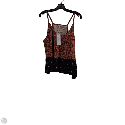 Top Sleeveless By Patrons Of Peace In Orange & Purple, Size: M