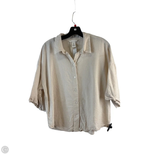 Top Short Sleeve By H&m In Maroon, Size: M