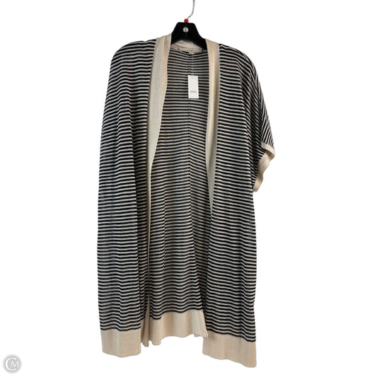Cardigan By Loft In Striped Pattern, Size: L