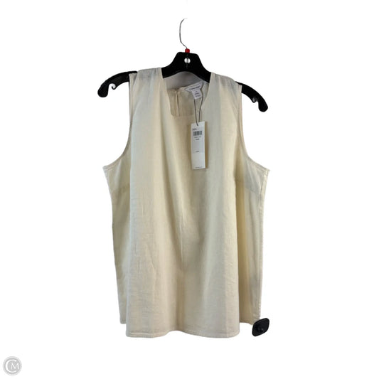 Top Sleeveless By Calvin Klein In Cream, Size: L