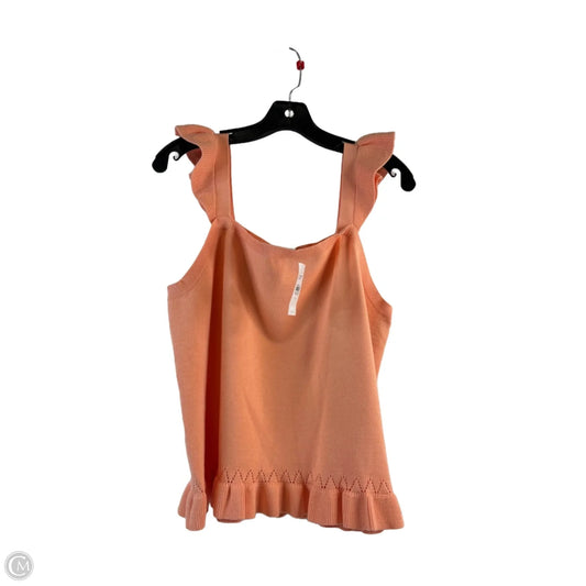 Top Sleeveless By Loft In Orange, Size: Xl