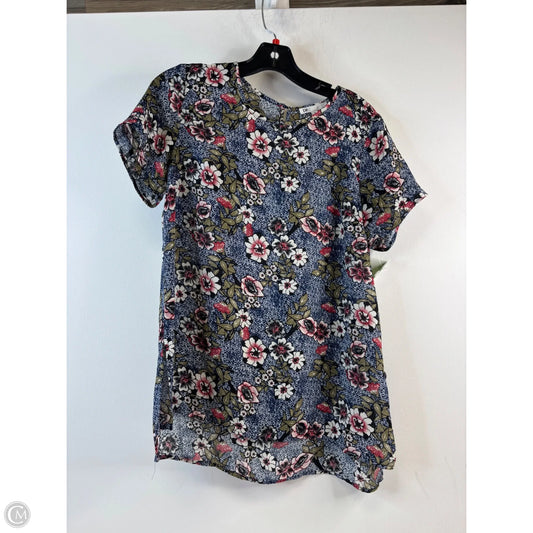 Top Short Sleeve By Dr2 In Blue & Red, Size: S