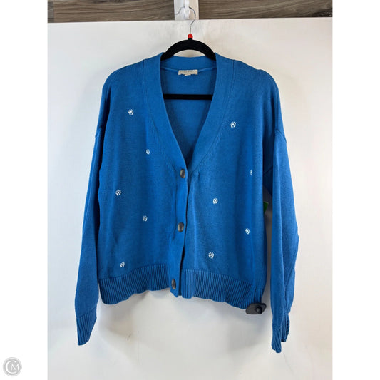 Cardigan By Loft In Blue & White, Size: L