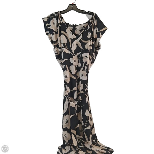 Dress Casual Midi By Loft In Black & Cream, Size: Xl