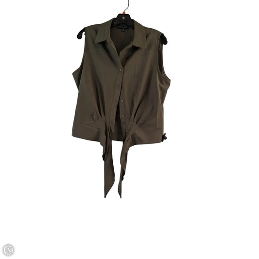 Top Sleeveless By Modern Works In Green, Size: M