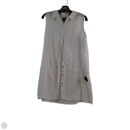 Top Sleeveless By Tahari By Arthur Levine In White, Size: M