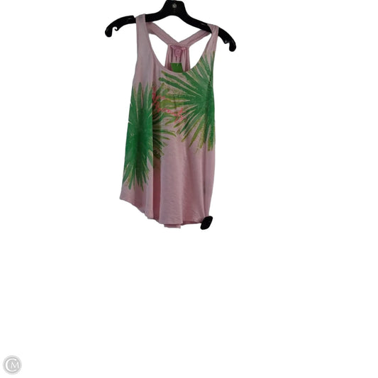 Tank Top Designer By Lilly Pulitzer In Green & Pink, Size: Xs