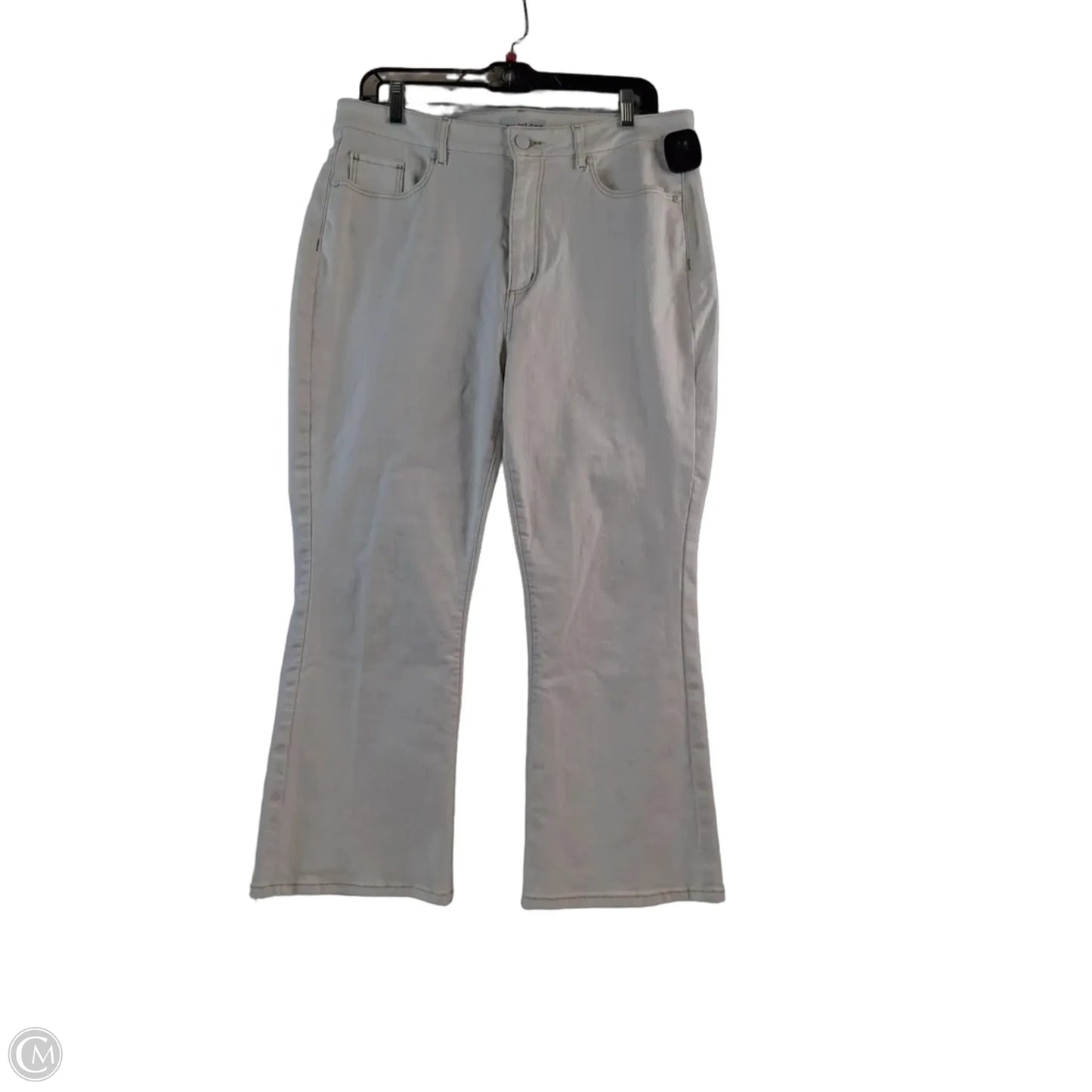 Jeans Cropped By Loft In Cream, Size: 12