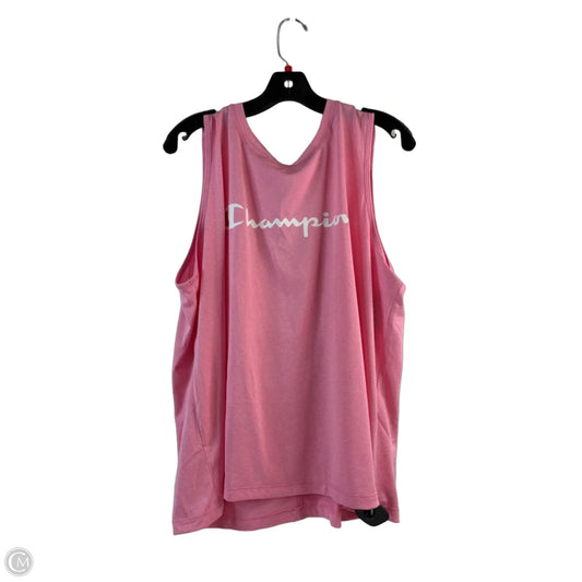 Athletic Tank Top By Champion In Pink, Size: Xl