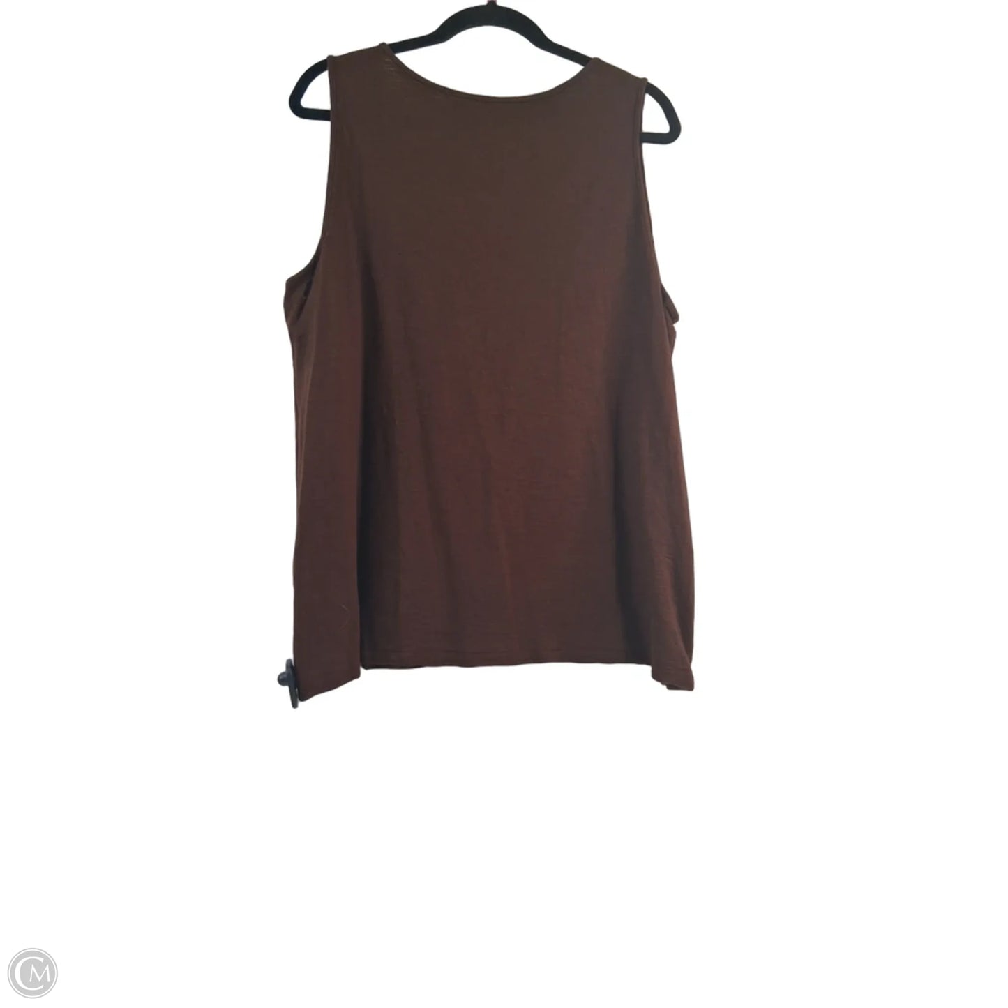 Top Sleeveless By Chicos In Brown, Size: Xl