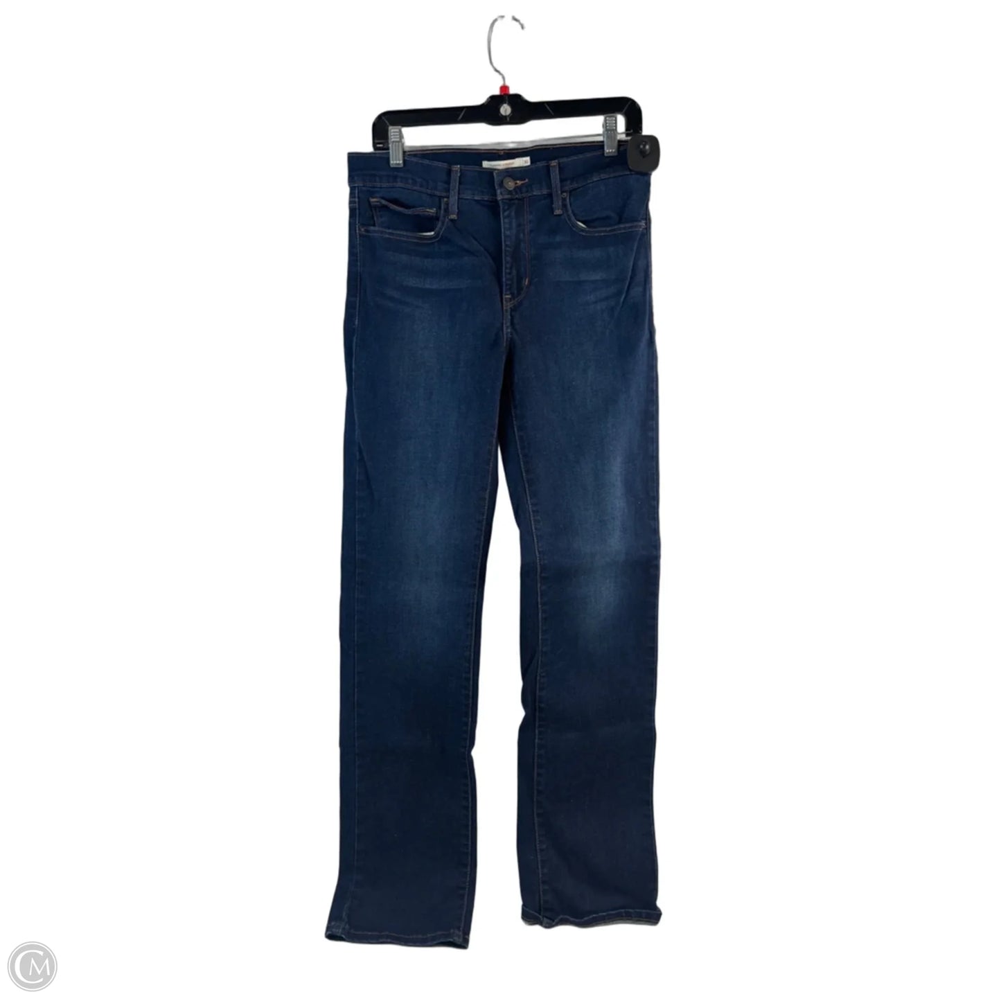 Jeans Straight By Levis In Blue Denim, Size: 8