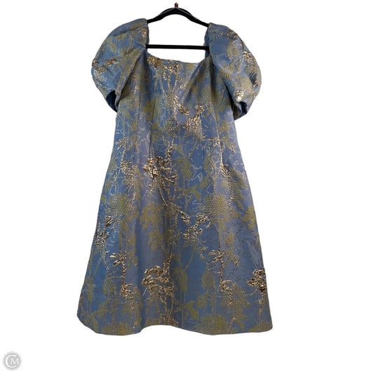 Dress Casual Midi By Clothes Mentor In Blue & Gold, Size: L