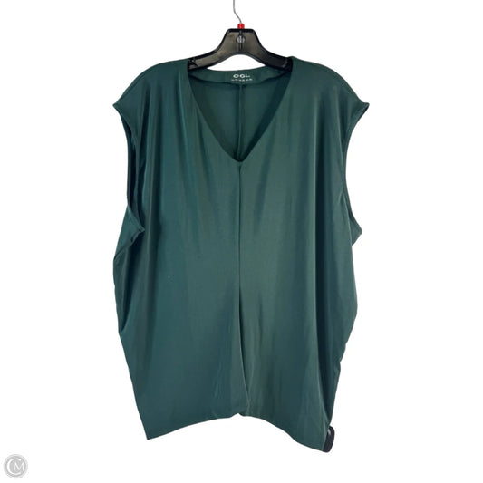 Top Sleeveless By Clothes Mentor In Green, Size: 2x