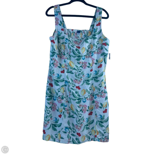 Dress Casual Midi By Old Navy In White & Yellow, Size: L