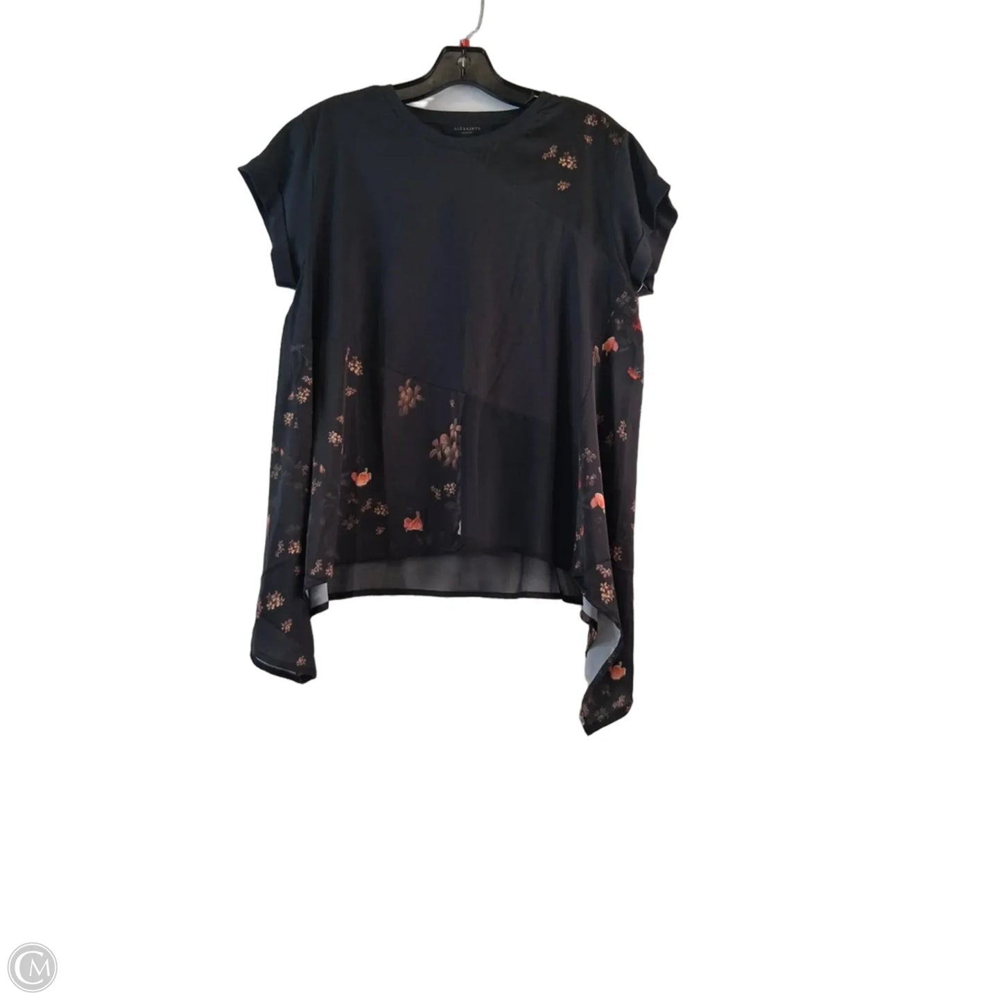 Top Short Sleeve By Clothes Mentor In Black & Orange, Size: M