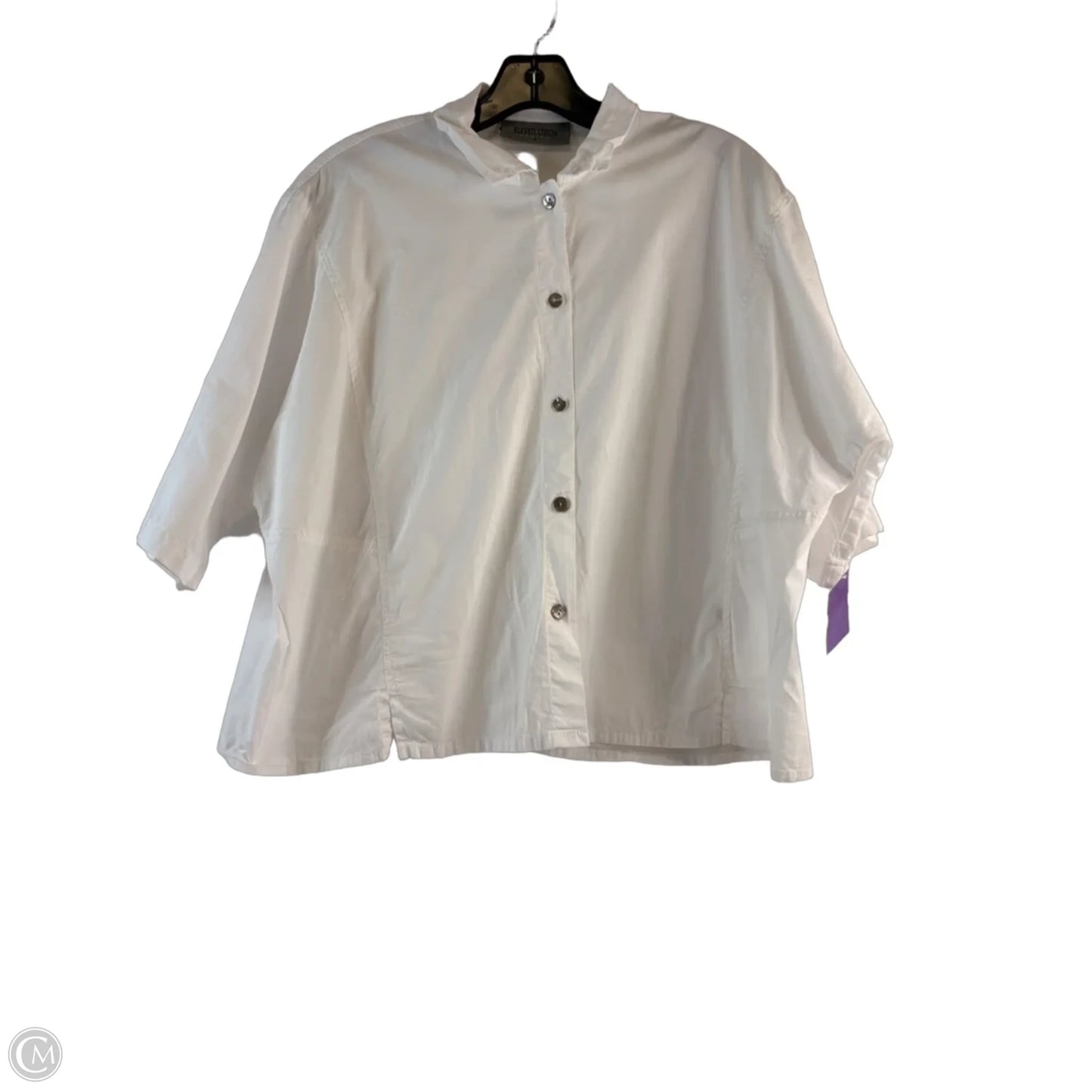 Top Short Sleeve By Clothes Mentor In White, Size: S