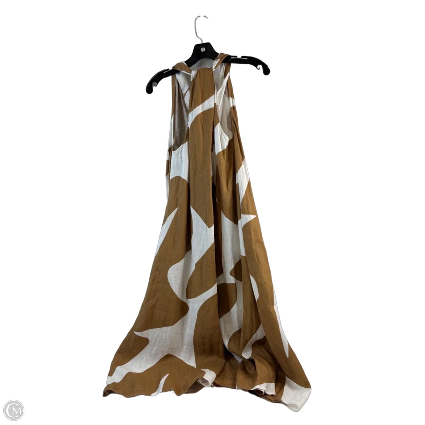 Dress Casual Maxi By Banana Republic In Tan & White, Size: S