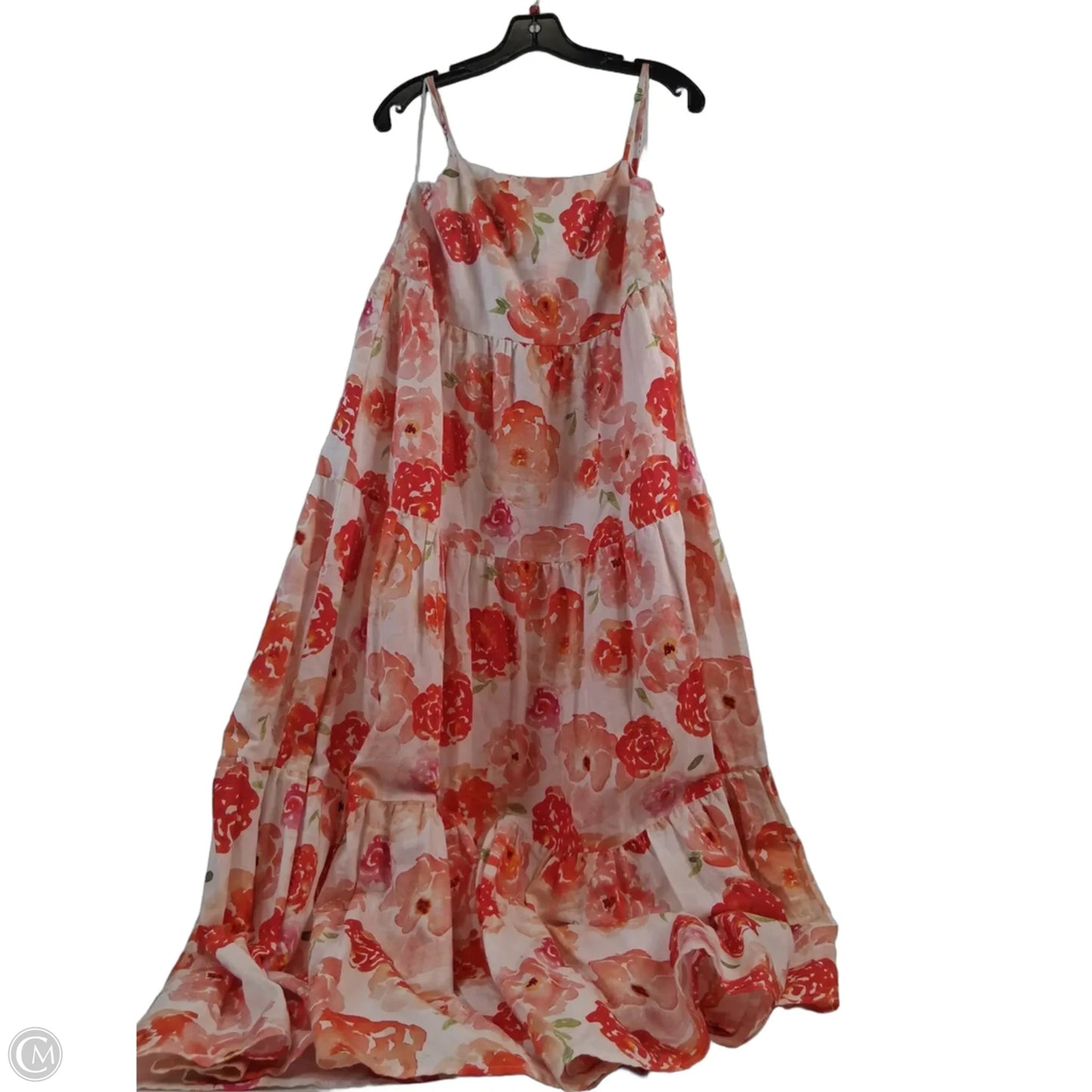 Dress Casual Maxi By Clothes Mentor In Orange & White, Size: S