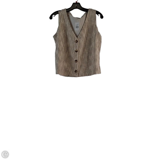 Top Sleeveless By Loft In Brown & Cream, Size: M