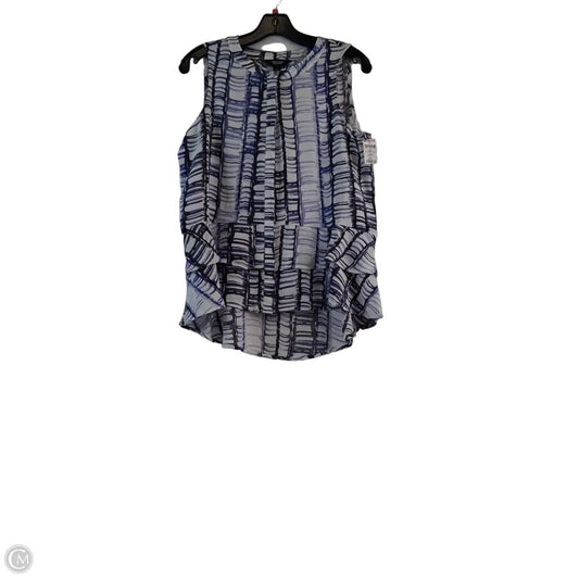 Top Sleeveless By Simply Vera In Blue & White, Size: S