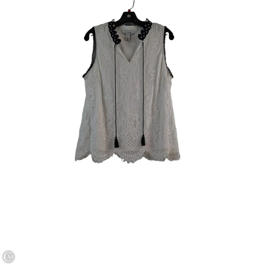 Top Sleeveless By White House Black Market In Black & White, Size: L
