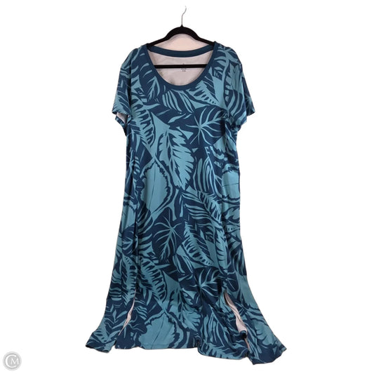Dress Casual Maxi By Cuddl Duds In Teal, Size: 2x