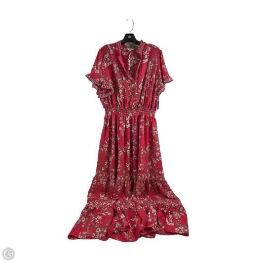Dress Casual Maxi By Max Studio In Orange & Tan, Size: 2x