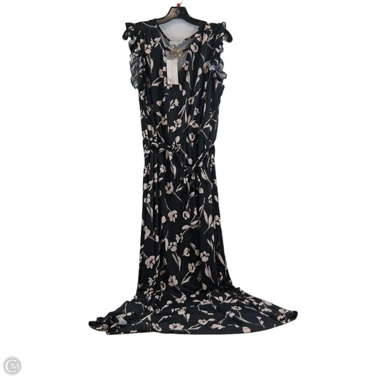 Dress Casual Maxi By Clothes Mentor In Black & Tan, Size: 2x