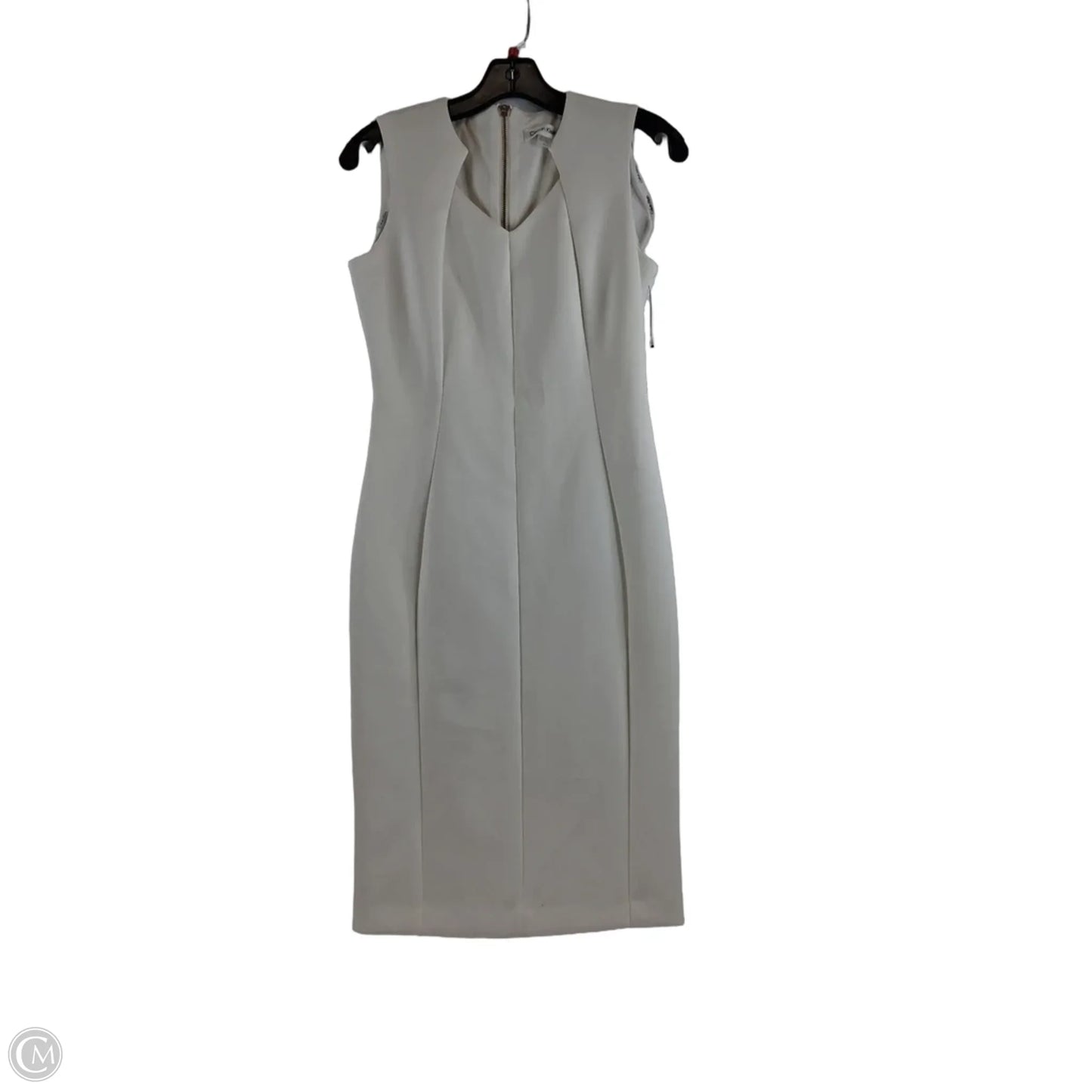 Dress Casual Midi By Calvin Klein In White, Size: S