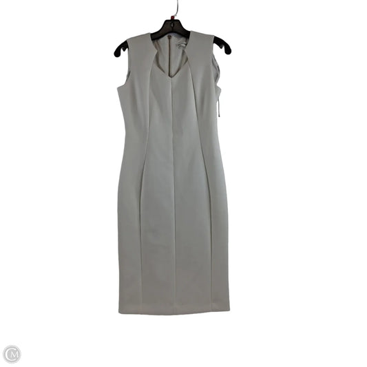 Dress Casual Midi By Calvin Klein In White, Size: S