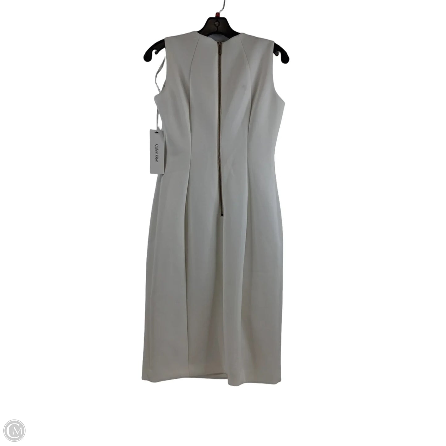 Dress Casual Midi By Calvin Klein In White, Size: S