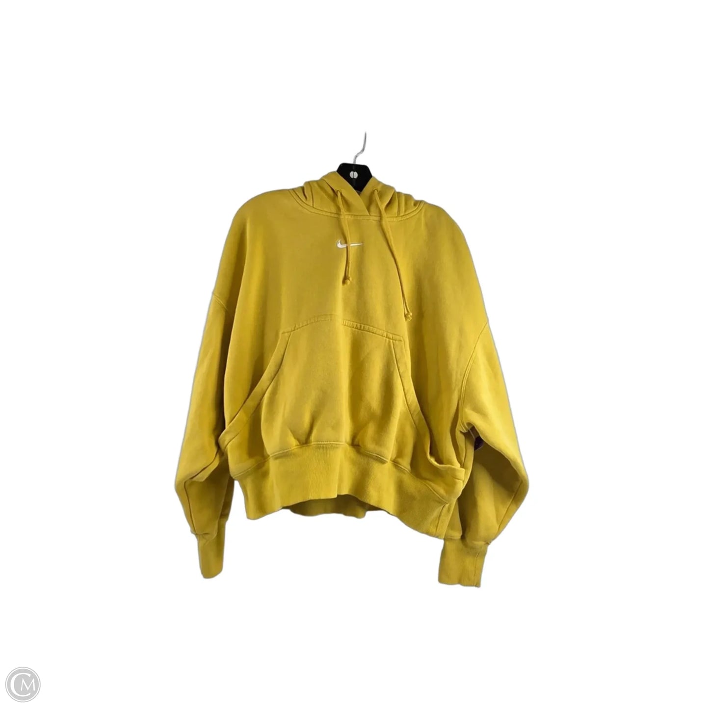Sweatshirt Hoodie By Nike Apparel In Yellow, Size: Xs