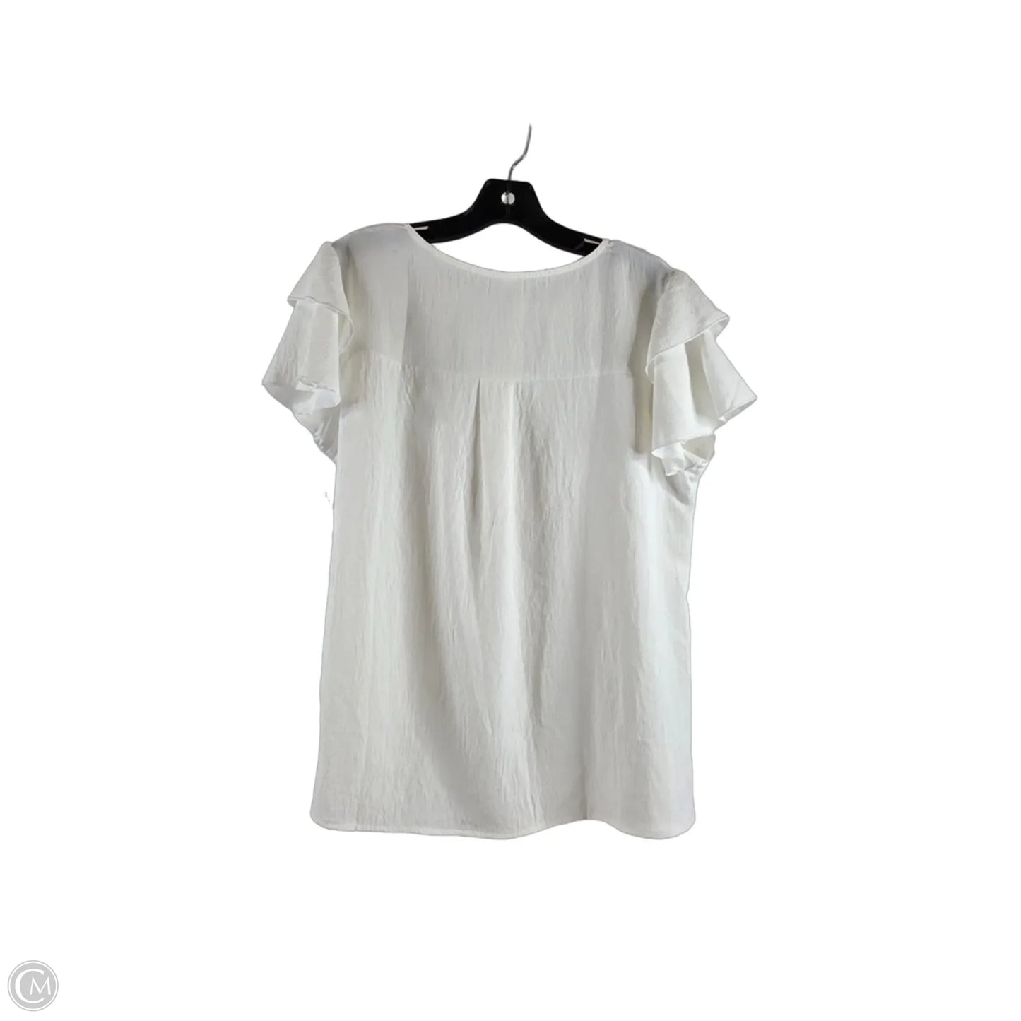 Top Short Sleeve By Cme In White, Size: L
