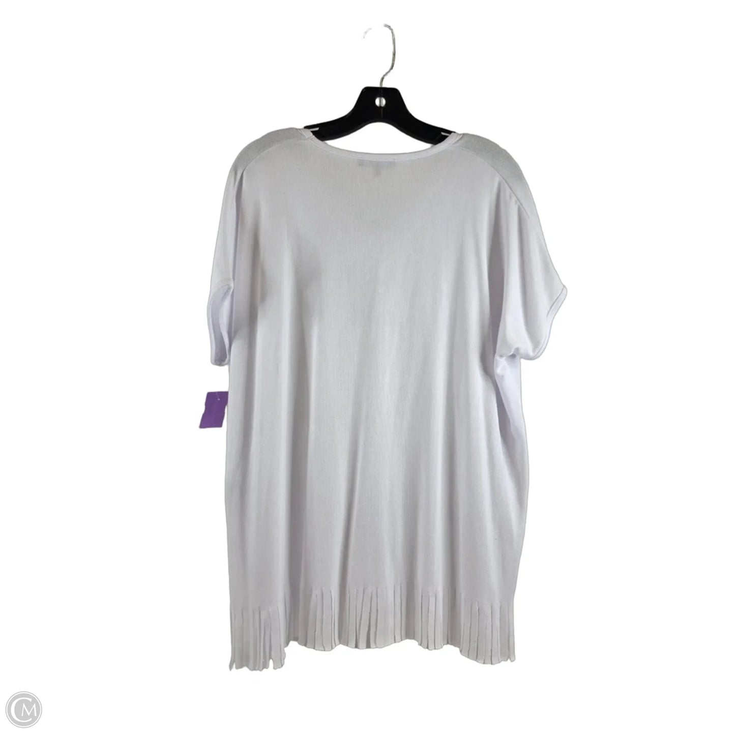 Top Short Sleeve By French Kiss In White, Size: S