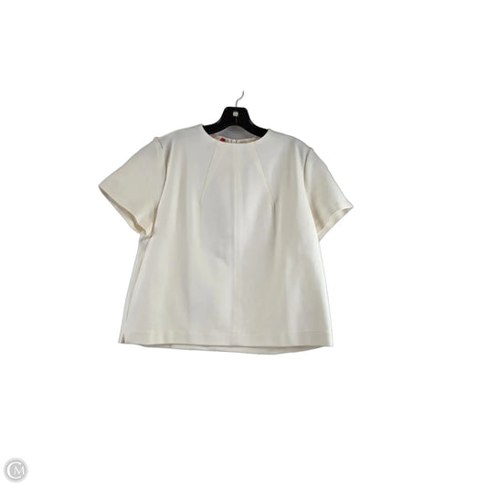 Top Short Sleeve By Spanx In Ivory, Size: L