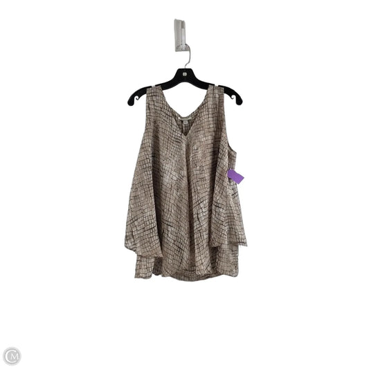 Top Sleeveless By Dressbarn In Brown, Size: Xl